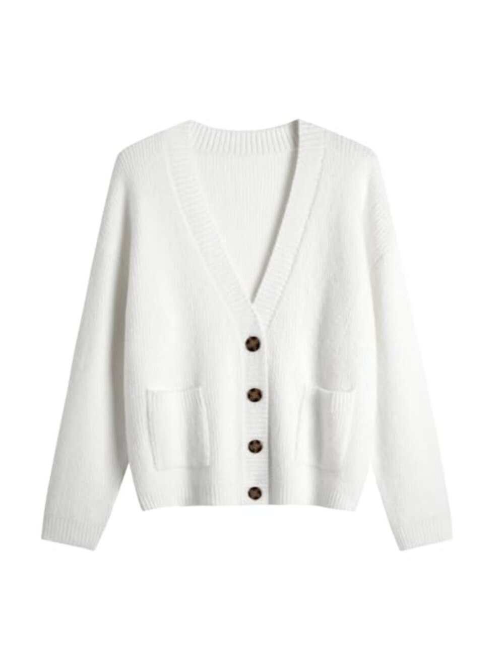 Knit Cardigan Open Front V Neck Button Down Loose Cable Knit Sweater
